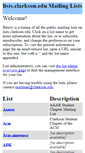 Mobile Screenshot of lists.clarkson.edu