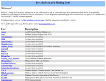 Tablet Screenshot of lists.clarkson.edu